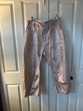 We The Free Moxie Pull On Metallic Rose Jeans